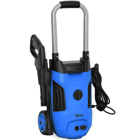 1800W Portable Electric Pressure Washer With Adjustable Nozzle - Blue-0