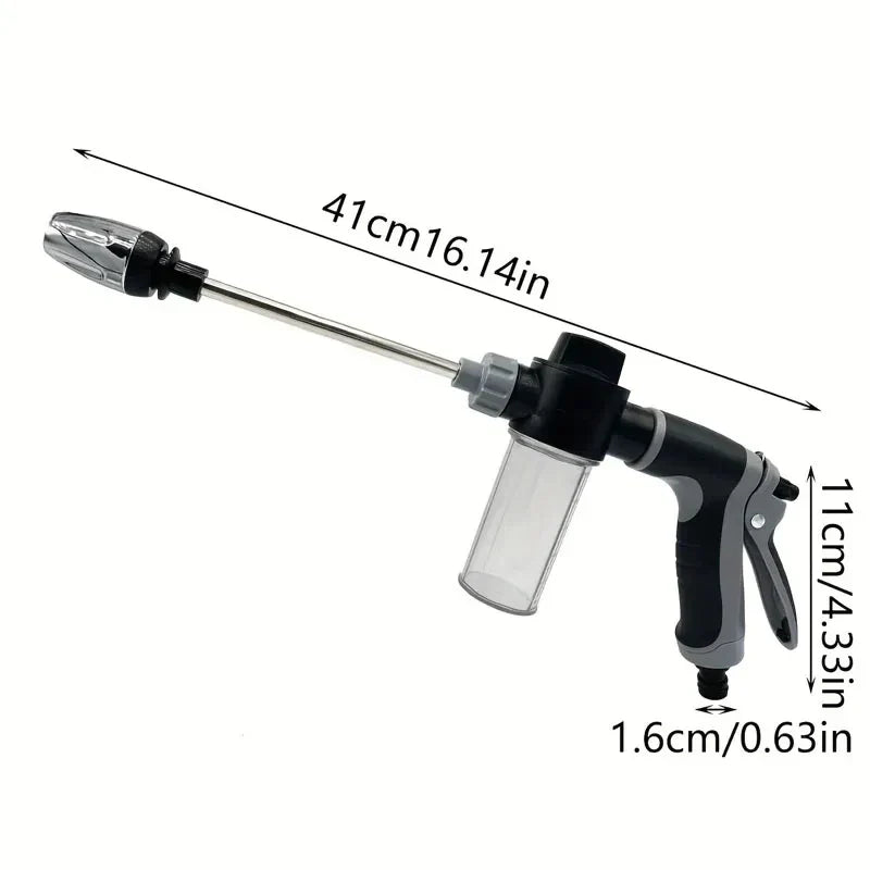 High Pressure Spray Water Gun Multipurpose Car Wash Silver-2